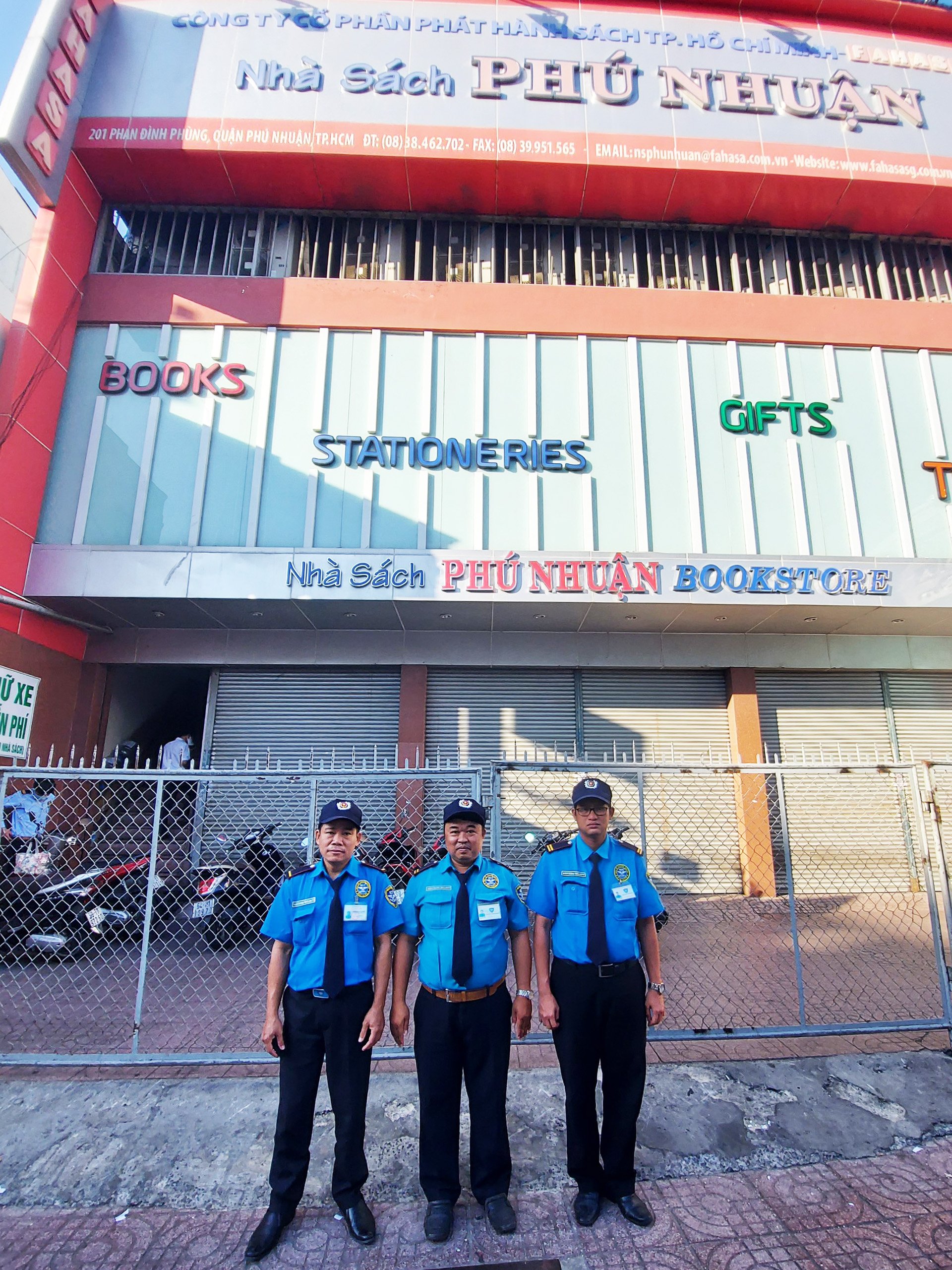 Triển khai bảo vệ chuyên nghiệp tại Fahasa Phú Nhuận