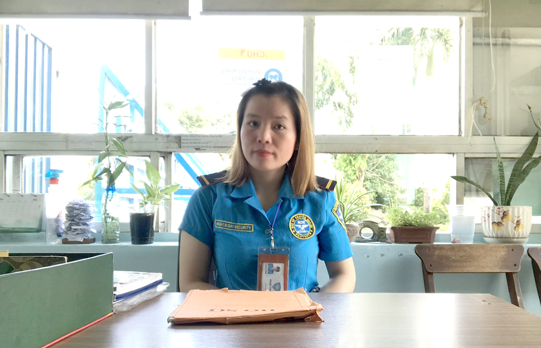 Nữ nhân viên bảo vệ công ty Ngày & Đêm Phan Thị Lưu