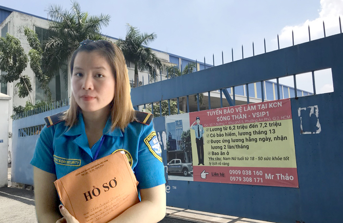 Phan Thị Lưu với hồ sơ tuyển dụng bảo vệ tại công ty bảo vệ Ngày & Đêm