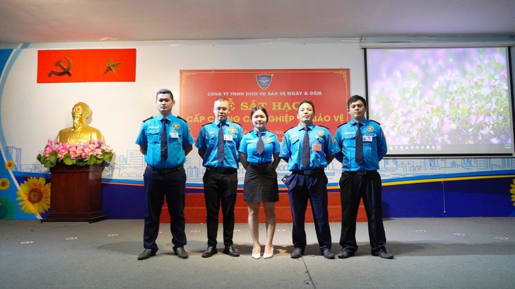 Bảo vệ Ngày & Đêm VP Tân Bình tại Lễ sát hạch cấp chứng chỉ nghiệp vụ bảo vệ