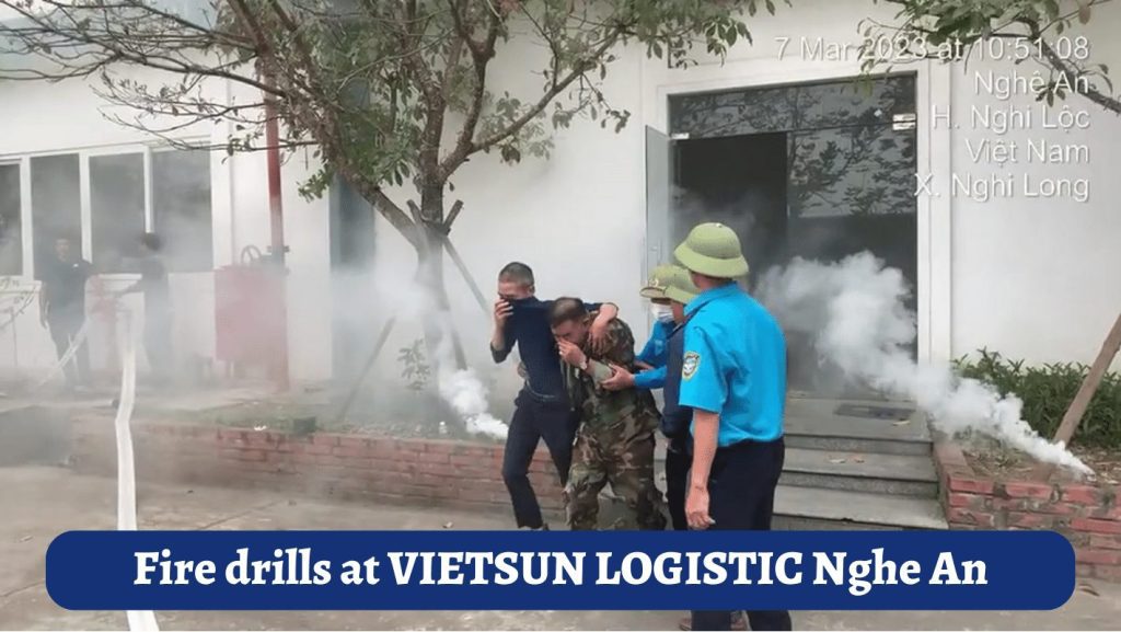 Fire drills at VIETSUN LOGISTIC Nghe An security guard